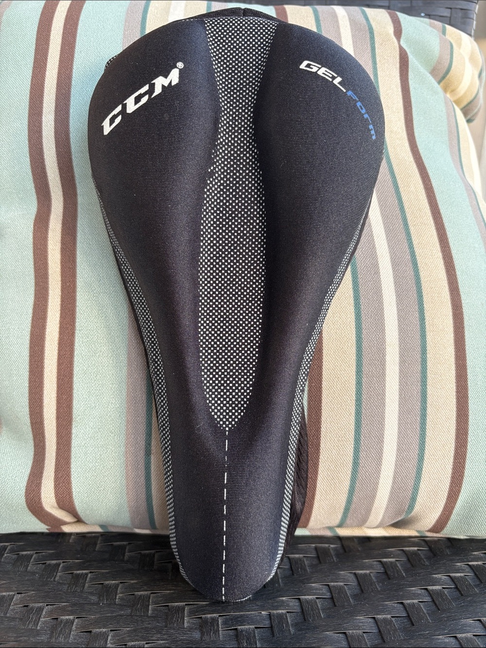 CCM Black and Gray Gel Bike Saddle Cover